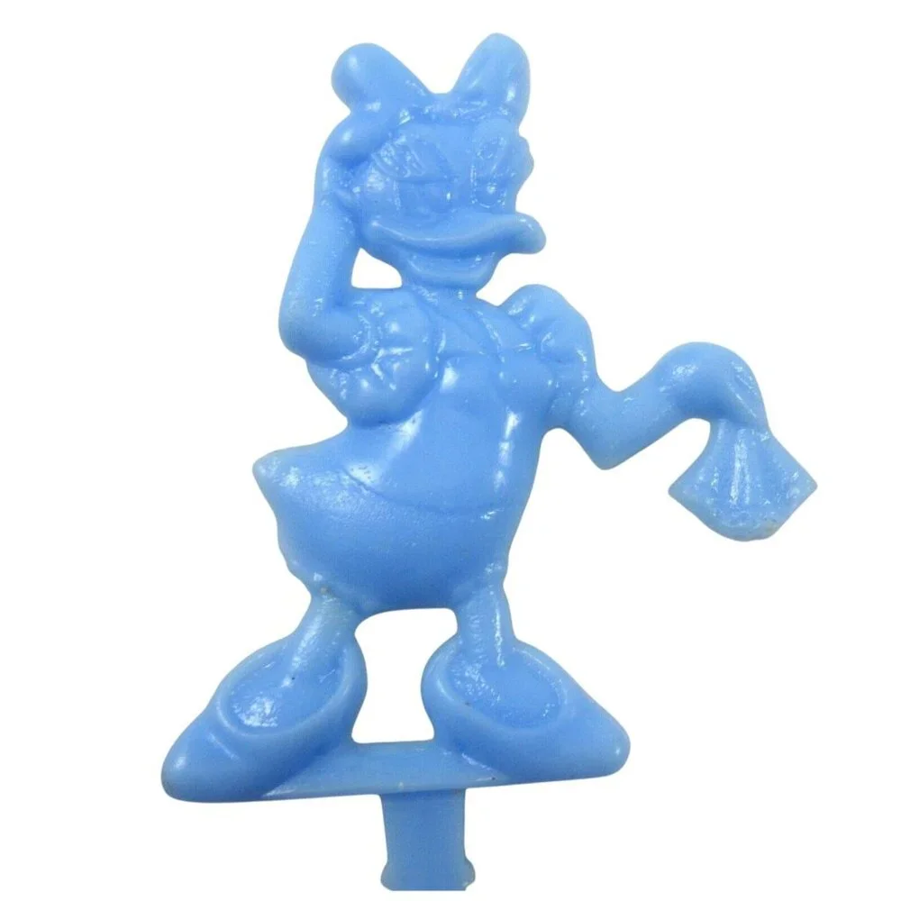 Walt Disney Prod 6 Cake Topper Picks Candle Holders Best Plastics Vintage 1950s
